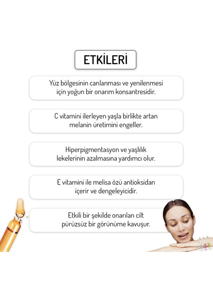 Kolajen Artırıcı Onarıcı Ampul 1 Adet Energy C Booster Cilt Serumu Dermaroller Dermapen Serum