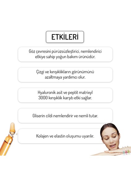 Skin Accents Göz Çevresi Bakım Ampul 1 Adet Magic Eyes Complex Cilt Serumu Dermaroller Dermapen Serum