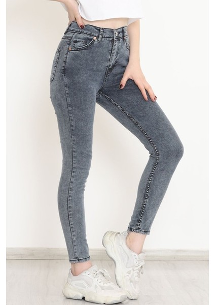 Dar Paça Kot Pantolon Mavi