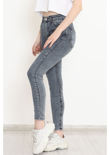 Dar Paça Kot Pantolon Mavi
