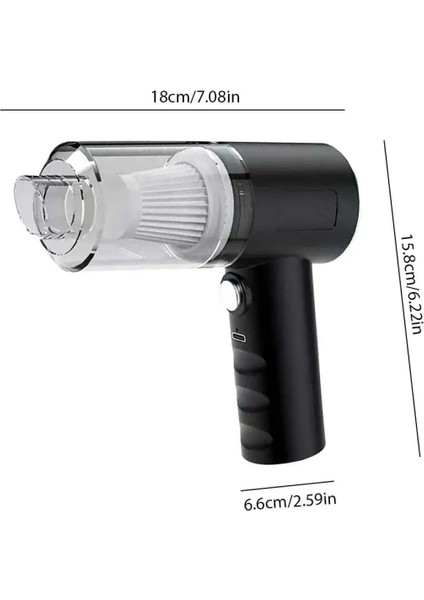 Yeni Nesil Şarjlı Kablosuz Vakumlu El Araba Süpürgesi Araç Ev Ofis Süpürgesi 3 In 1