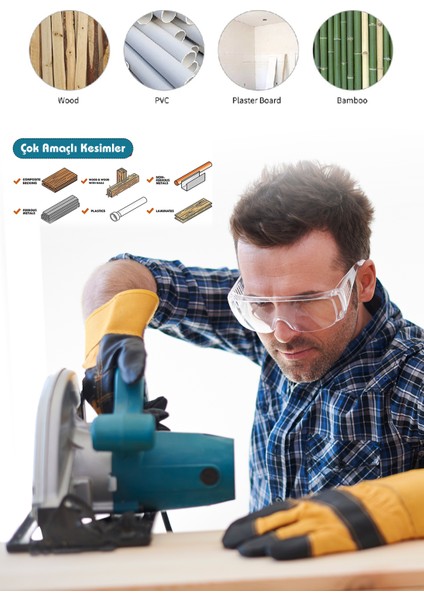 4200 Rpm Lazerli Bakir Sargili Metal Şanzıman Sunta Kesme Daire Testere Makinesi 185 mm