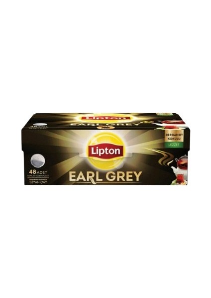 Lipton Early Grey Tea Demlik Poşet (48'li) X4 Adet