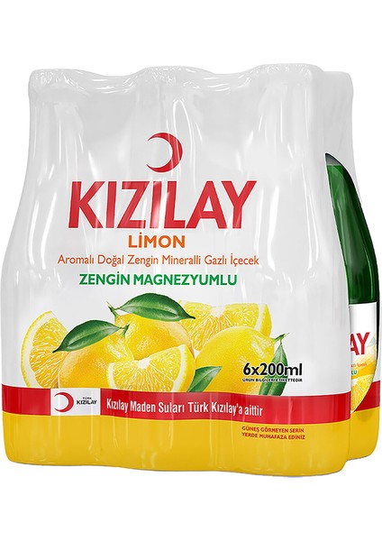 Limon Aromalı Maden Suyu 6 x 200 ml x 4 Adet