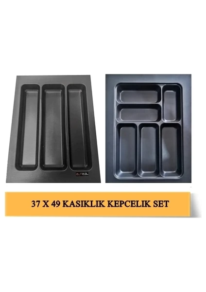 37x49 Cm. Antrasit Kaşıklık Ve Kepçelik 2'li Set (32x40 cm'e kadar kesilebilir)