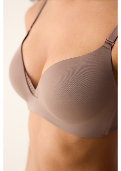 Push Up Eliza Non Wired Parlak Vizon Dekolte Sütyen modelleri