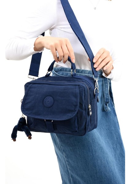 Elde Tutma Kadın Çapraz Askılı Postacı Çanta 571 Collection Kılinkır Kumaş Omuz Çantası 25*20 cm