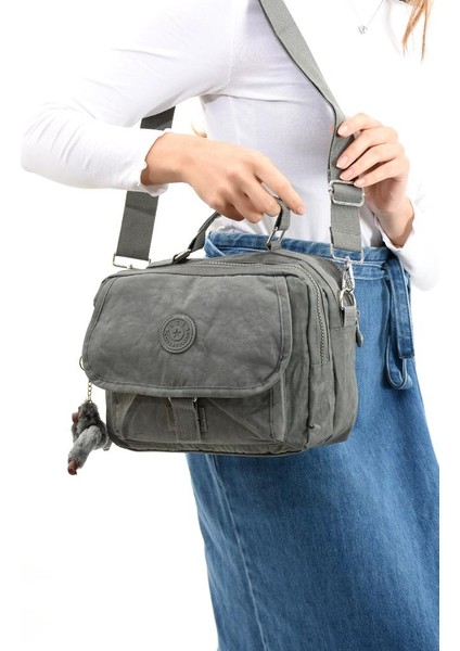 Elde Tutma Kadın Çapraz Askılı Postacı Çanta 571 Collection Kılinkır Kumaş Omuz Çantası 25*20 cm