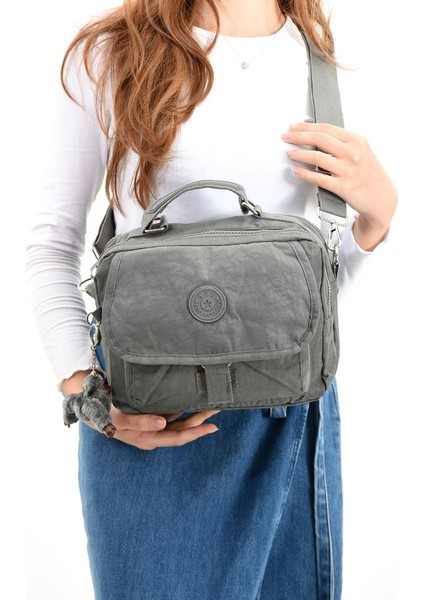 Elde Tutma Kadın Çapraz Askılı Postacı Çanta 571 Collection Kılinkır Kumaş Omuz Çantası 25*20 cm