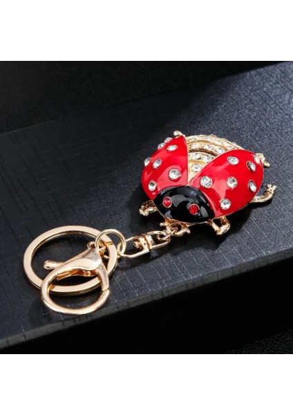 Kristal Taşlı Uğur Böceği Anahtarlık Kırmızı No.2 fiyatları