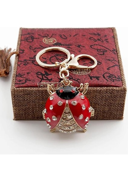 Kristal Taşlı Uğur Böceği Anahtarlık Kırmızı No.2 modelleri