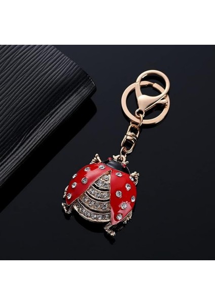 Kristal Taşlı Uğur Böceği Anahtarlık Kırmızı No.2 fırsatları
