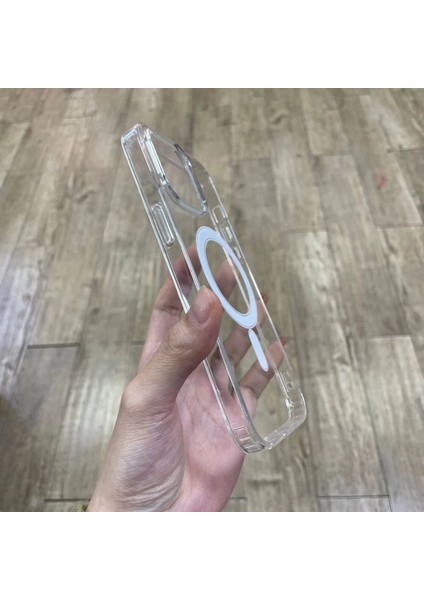 iPhone 14 Pro Sararmaz Şeffaf Magsafe Kılıf