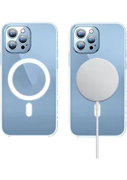iPhone 14 Pro Sararmaz Şeffaf Magsafe Kılıf