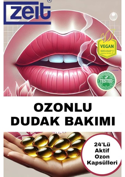 Ozonlu Dudak Bakım Kapsülleri | Dudak Çatlakları ve Uçuklara Karşı Dolgunlaştırıcı Etki 48'li