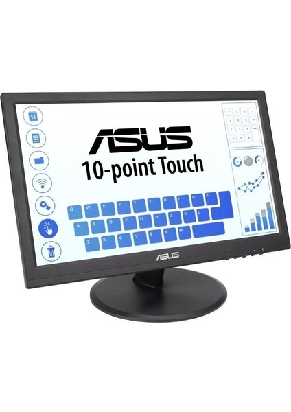 15.6 Asus VT168HR 5ms 60MHZ 1xvga 1xhdmı Wxga 1366X768 Flıcker-Free Düşük Mavi Işık Dokunmatik Ekran Vesa Siyah