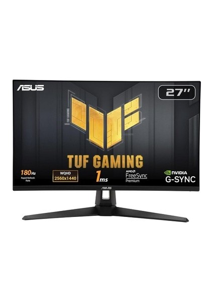 27 Asus Tuf Gamıng VG27AQ3A IPS 1ms 180MHZ 2xhdmı 1xdp Qhd 2560X1440 Hoparlör Freesync Flıcker-Free Pıvot Vesa Siyah