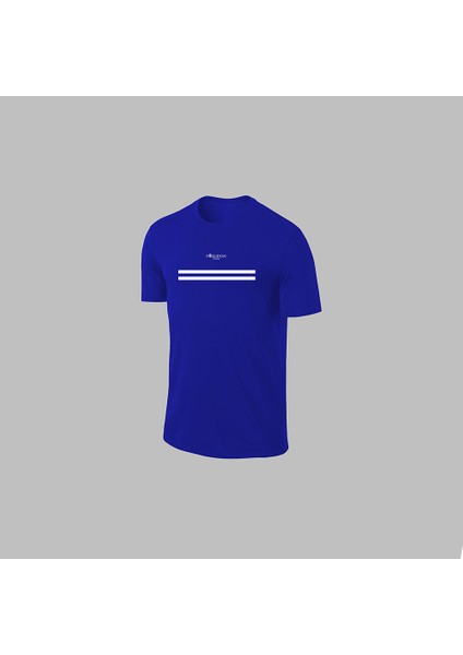 Yeni Seri Büyük Beden Erkek Mavi Dri Kumaş Antrenman ve Koşu Için Konforlu Cepli Düz Tişört Şort Seti 4XL-10XL