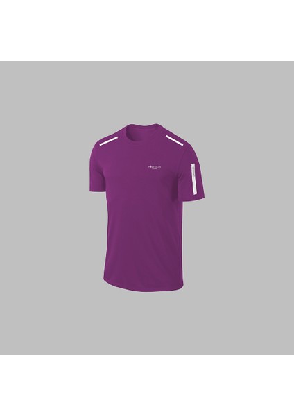Yeni Seri Büyük Beden Erkek Mor Dri-Fit Kumaş Spor Için Uygun Cepli Bisiklet Yaka Tişört Şort Alt Üst Takım S-3xl