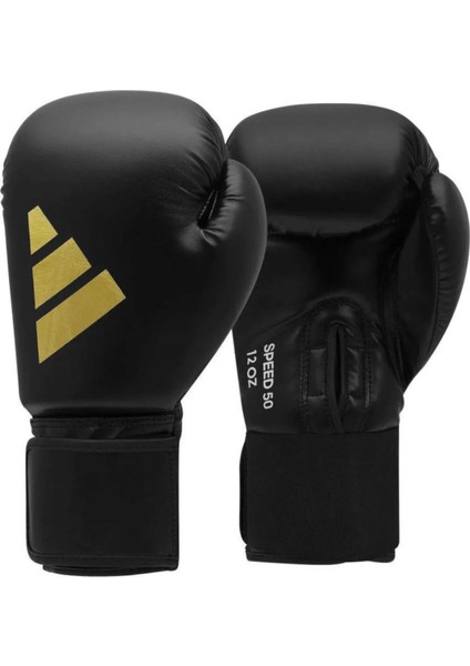 ADISBG50 SPEED50 Adidas Boks Eldiveni Kick Boks Muay Thai Boks Eldiveni, Bandaj ve Dislik 3’lü Set