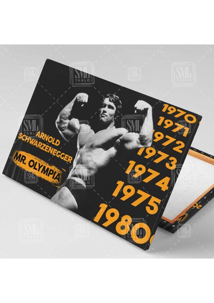 Arnold Schwarzenegger Mr Olympia Poster Spor Salonu Motivasyon Fitness Yatay Kanvas Tablo fiyatları