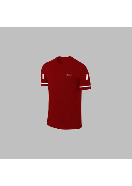 Erkek Bordo Dri-Fit Kumaş Günlük Rahat Kısa Kol Tişört Şort Spor Takım Seti S-3xl fiyatları