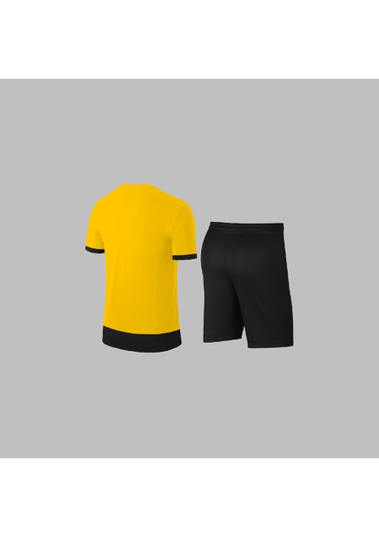 Erkek Sarı Dri-Fit Kumaş Baskısız Cepli Yuvarlak Yaka Kısa Kol Günlük Şık Tişört Şort Alt Üst Ikili Set S-3xl fırsatları
