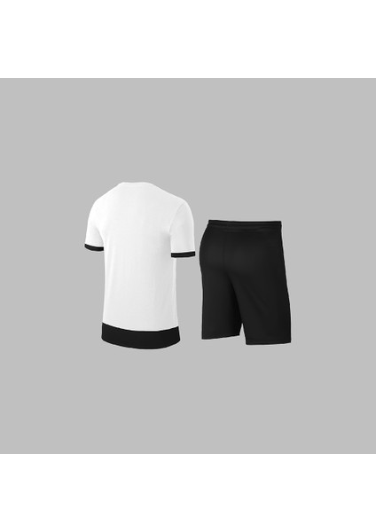Yeni Seri Büyük Beden Erkek Beyaz Dri-Fit Kumaş Koşu Için Konforlu Cepli Sıfır Yaka Tişört Şort Ikili Alt Üst Seti 4XL-10XL fırsatları