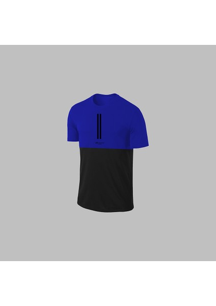 Yeni Seri Büyük Beden Erkek Mavi Dri-Fit Kumaş Antrenman ve Koşu Için Konforlu Cepli Düz Tişört Şort Seti 4XL-10XL