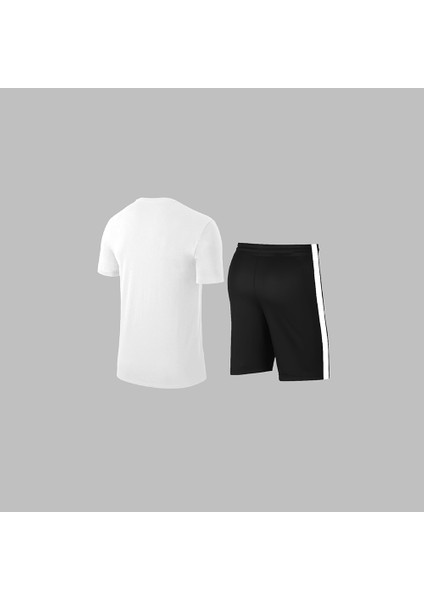 Erkek Beyaz Dri-Fit Kumaş Rahat Konforlu Kesim Yuvarlak Yaka Kısa Kol Tişört Şort Spor Seti S-3xl fırsatları