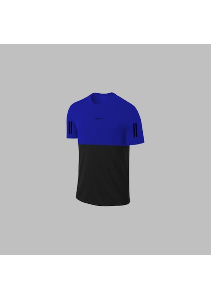 Erkek Mavi Dri-Fit Kumaş Yürüyüş ve Koşu Için Konforlu Cepli Sıfır Yaka Tişört Şort Ikili Alt Üst Seti S-3xl fiyatları