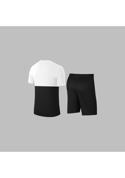 Erkek Beyaz Dri-Fit Kumaş Koşu Için Konforlu Cepli Sıfır Yaka Tişört Şort Ikili Alt Üst Seti S-3xl fırsatları