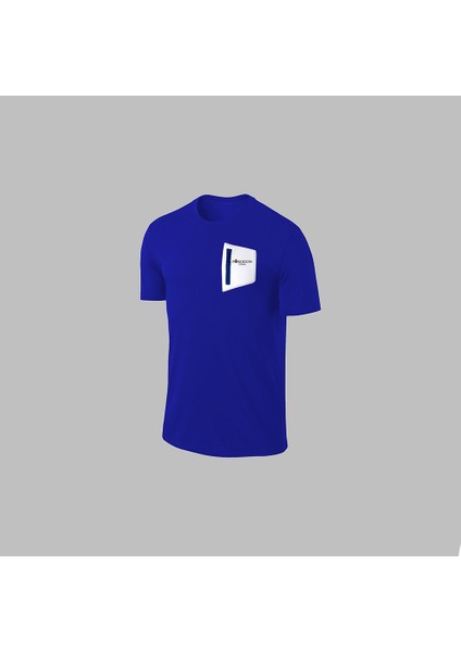 Yeni Seri Büyük Beden Erkek Mavi Dri Kumaş Yürüyüş ve Koşu Için Konforlu Cepli Sıfır Yaka Tişört Şort Ikili Alt Üst Seti 4XL-10XL