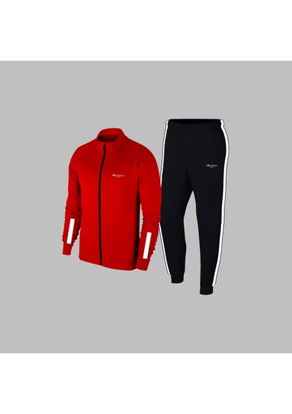 Yeni Seri Büyük Beden Erkek Kırmızı Supra Penye Kumaş Rahat Mevsimlik Eşofman Takımı (4xl- 10XL)