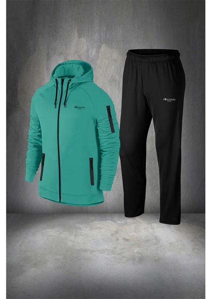 Büyük Beden Erkek Kırmızı Supra Penye Kumaş Rahat Cepli Kapüşonlu Eşofman Takımı (4xl- 10XL)