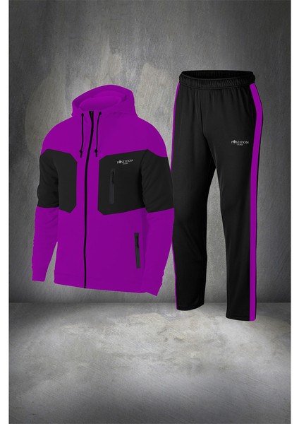 Büyük Beden Erkek Haki Supra Penye Kumaş Rahat Kapüşonlu Eşofman Seti (4xl- 10XL)