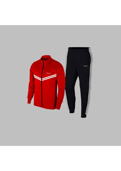 Yeni Seri Büyük Beden Erkek Mor Supra Penye Kumaş Rahat Fermuarlı Kapüşonlu Eşofman Alt Üst Set 4-10XL