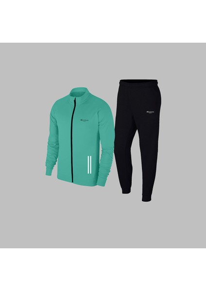 Yeni Seri Erkek Su Yeşili Supra Penye Kumaş Özel Iki Parça Sporcu Antrenman Seti S-3xl