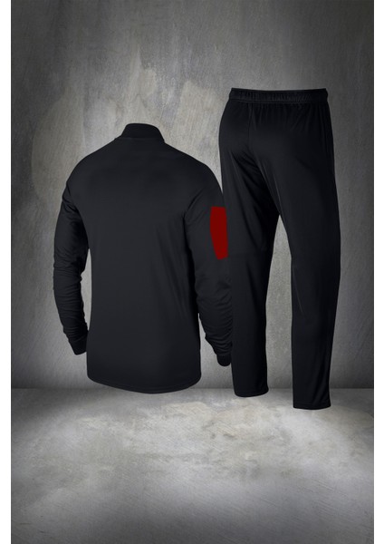 Büyük Beden Erkek Siyah Supra Penye Kumaş Cep Detaylı Rahat Eşofman Seti (4xl- 10XL) fırsatları