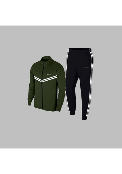 Yeni Seri Erkek Su Yeşili Supra Penye Kumaş Rahat Fermuarlı Kapüşonlu Eşofman Alt Üst Set S-3xl