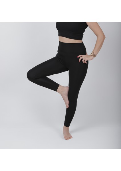 Siyah, Yüksek Bel,toparlayıcı Içi Şardonlu Dalgıç Kumaş Kışlık Esnek Kadın Tayt fiyatları