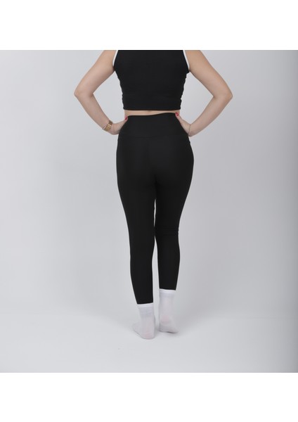 Siyah, Yüksek Bel,toparlayıcı Içi Şardonlu Dalgıç Kumaş Kışlık Esnek Kadın Tayt indirimleri