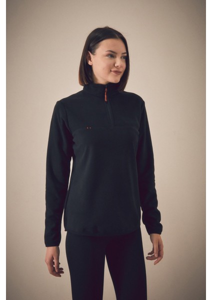 Basic Yarım Fermuarlı Dik Yaka Polar Sweatshirt fiyatları