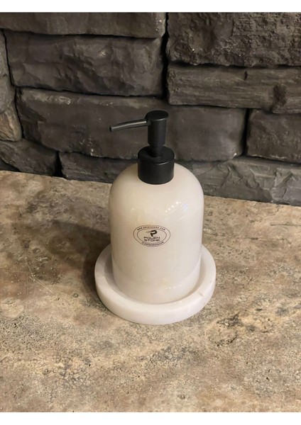 Mermer Beyaz Mat Gold Detaylı Sıvı Sabunluk ve Tepsisi 2'li Set fiyatları