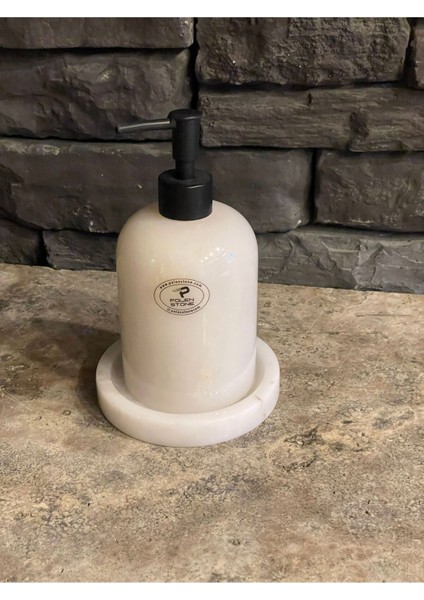 Mermer Beyaz Mat Gold Detaylı Sıvı Sabunluk ve Tepsisi 2'li Set fırsatları