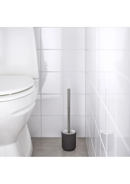 5'li Banyo Seti Çelik Çöp Kovası, Porselen Diş Fırçalık, Sabunluk, Tuvalet Fırçası Siyah fırsatları
