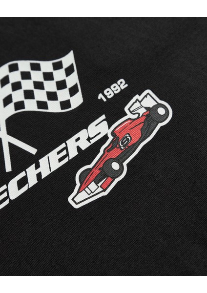 B Graphic Tee Long Sleeve T-Shirt Büyük Erkek Çocuk Siyah Tshirt SK242065-001