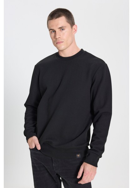 Wrangler Regular Fit Normal Kesim Bisiklet Yaka Lacivert Sweatshirt