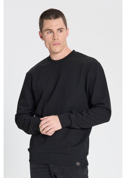 Wrangler Regular Fit Normal Kesim Bisiklet Yaka Lacivert Sweatshirt