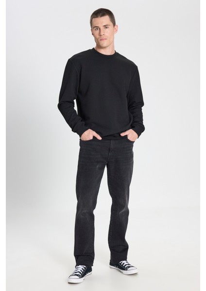 Wrangler Regular Fit Normal Kesim Bisiklet Yaka Lacivert Sweatshirt
